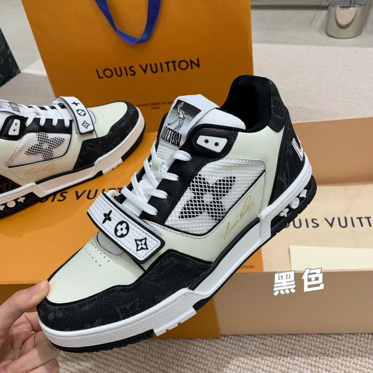 路L家-trainer系列 魔鬼氈牛仔布 運動版鞋 男女同款 黑色