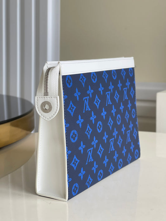 LV M61692字母藍色 經典POCHETTE VOYAGE 中號手袋