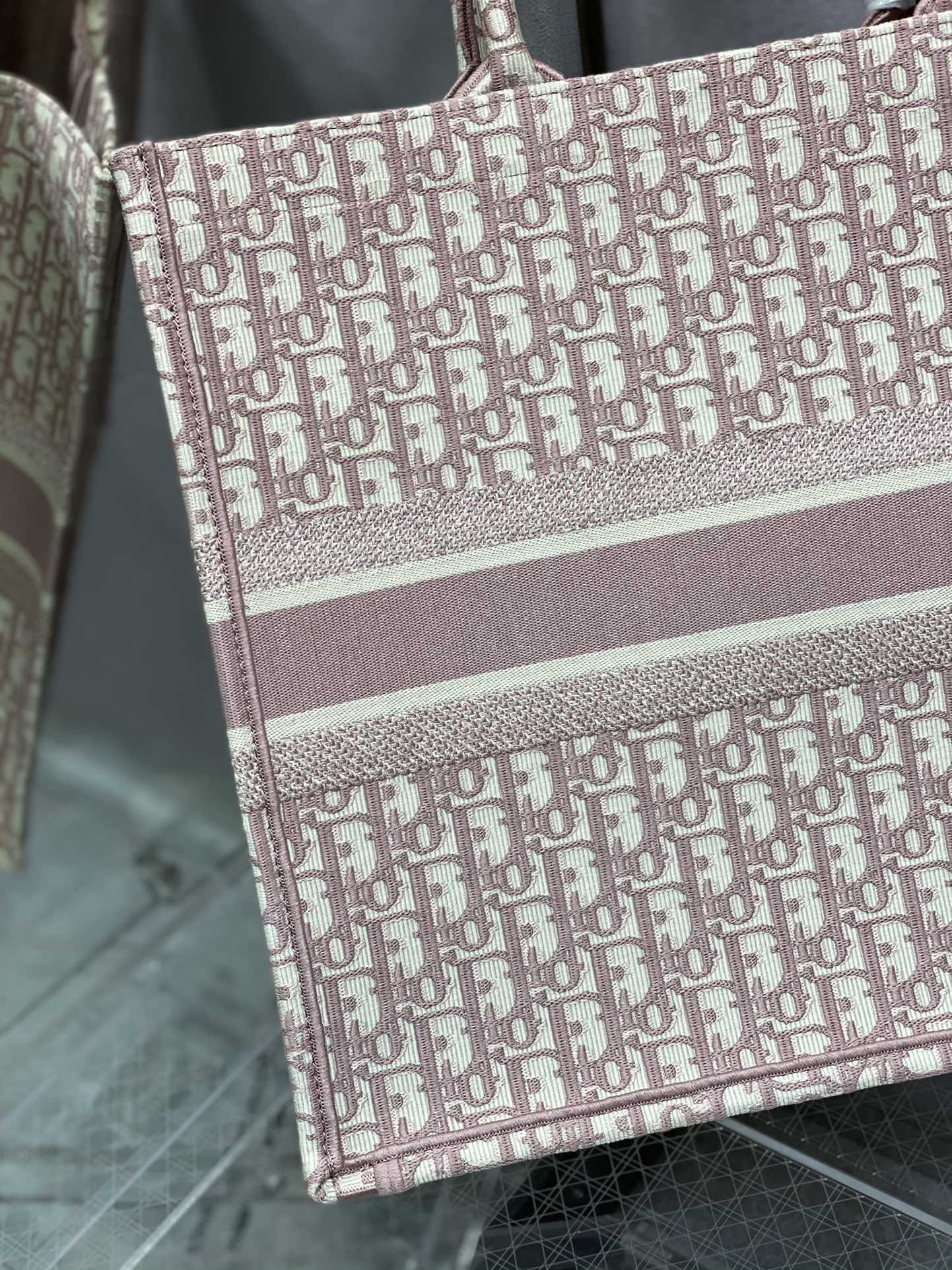 Dior Book Tote-大號41.5cm-粉色老花