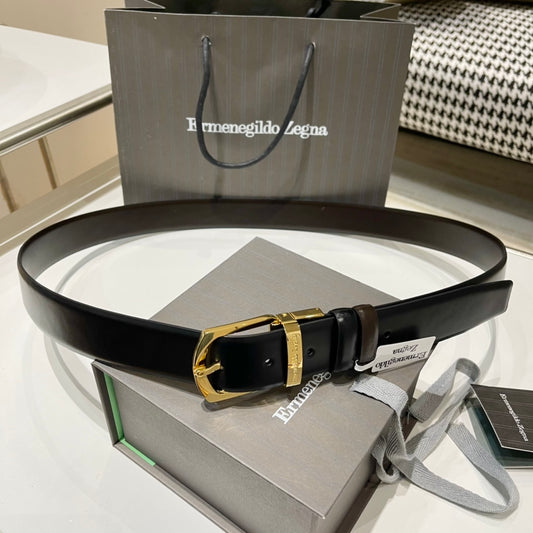 Ermenegildo Zegna-皮帶-3.5cm-男款