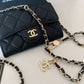 Chanel CF鏈條零錢卡包