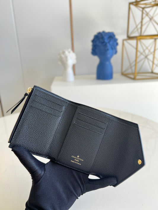 LV M80968 黑色絲印三折短夾