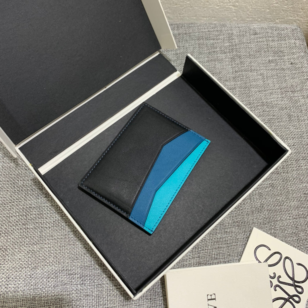 Loewe Plain Card Holder 多色拼接皮革卡包