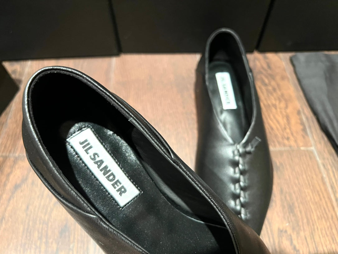 Jil sander-2022秋冬 尖頭拼接鞋面懶人鞋
