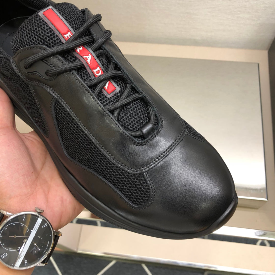 Pra-小牛皮 休閒運動鞋 黑色
