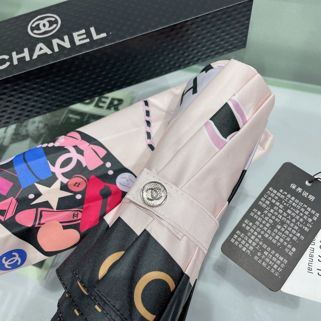 CHANEL-雨傘-白色