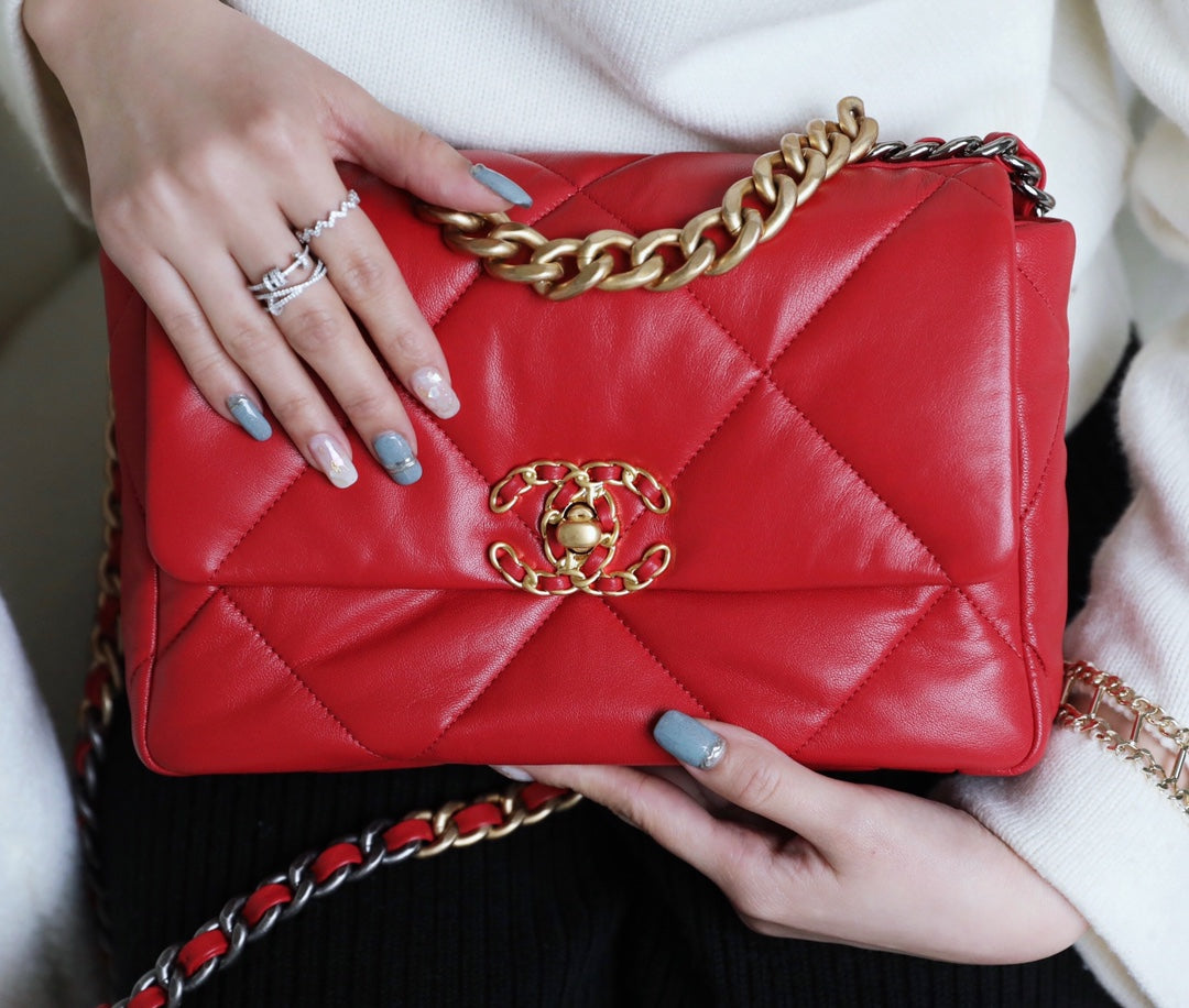 Chanel 19Bag-小號紅色