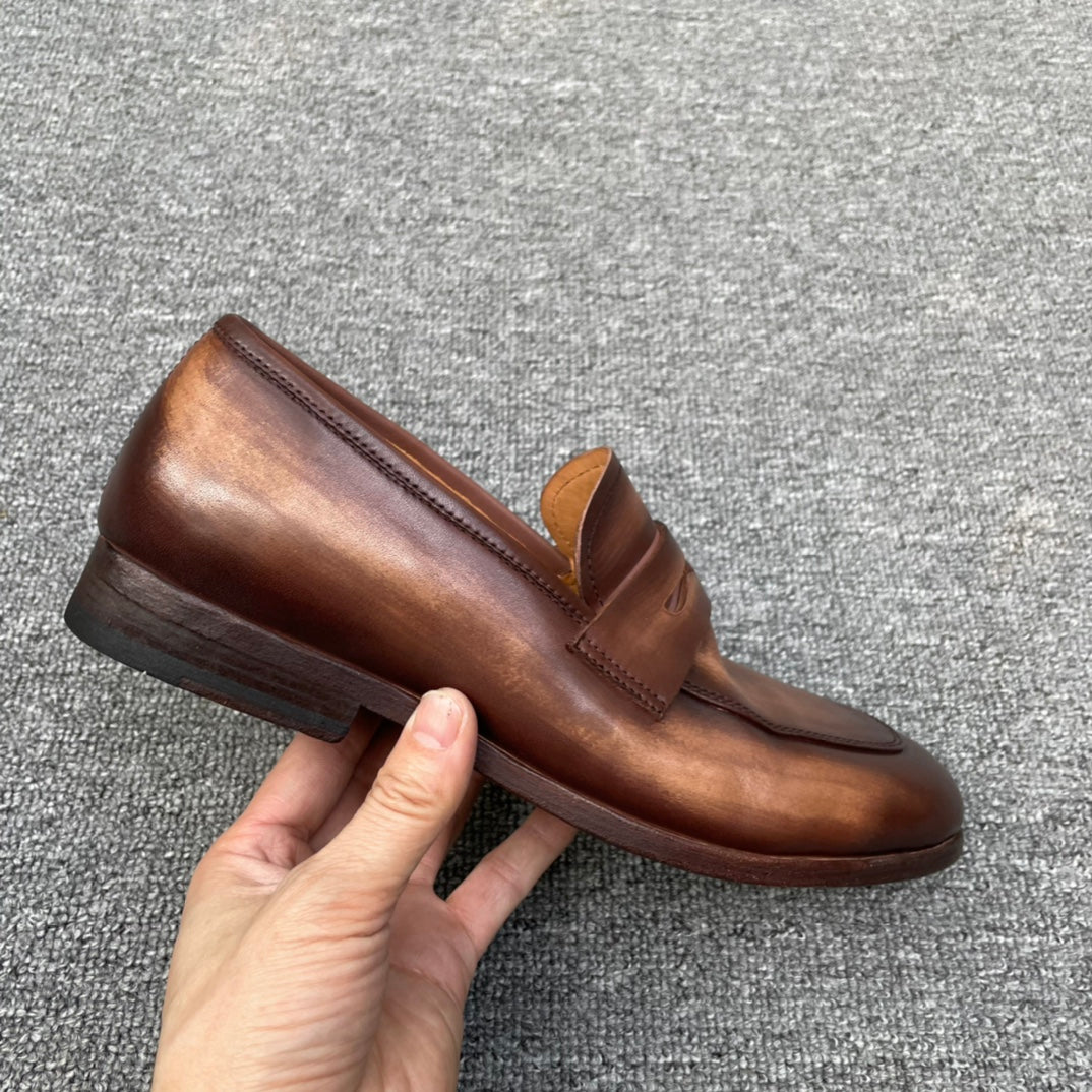 Sal-水洗工藝 皮鞋 咖色