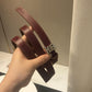 巴B家-咖色銀扣皮帶-2.0cm