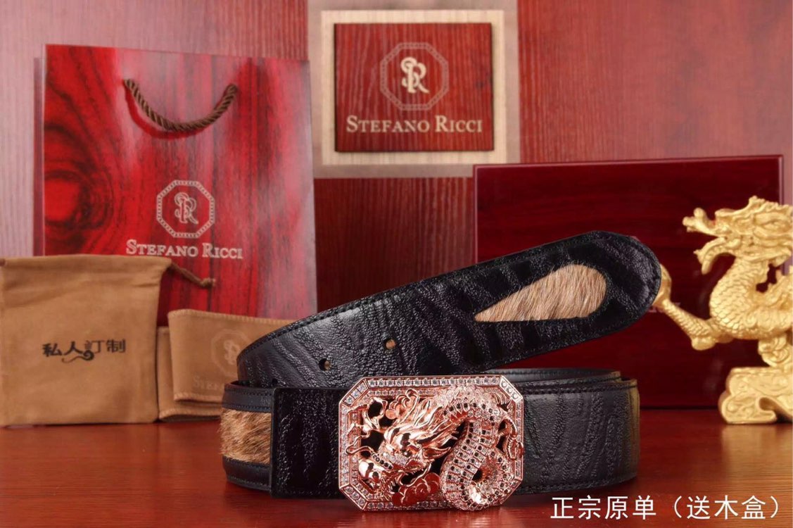 STEFANO RICCI-皮帶-5吋-男款