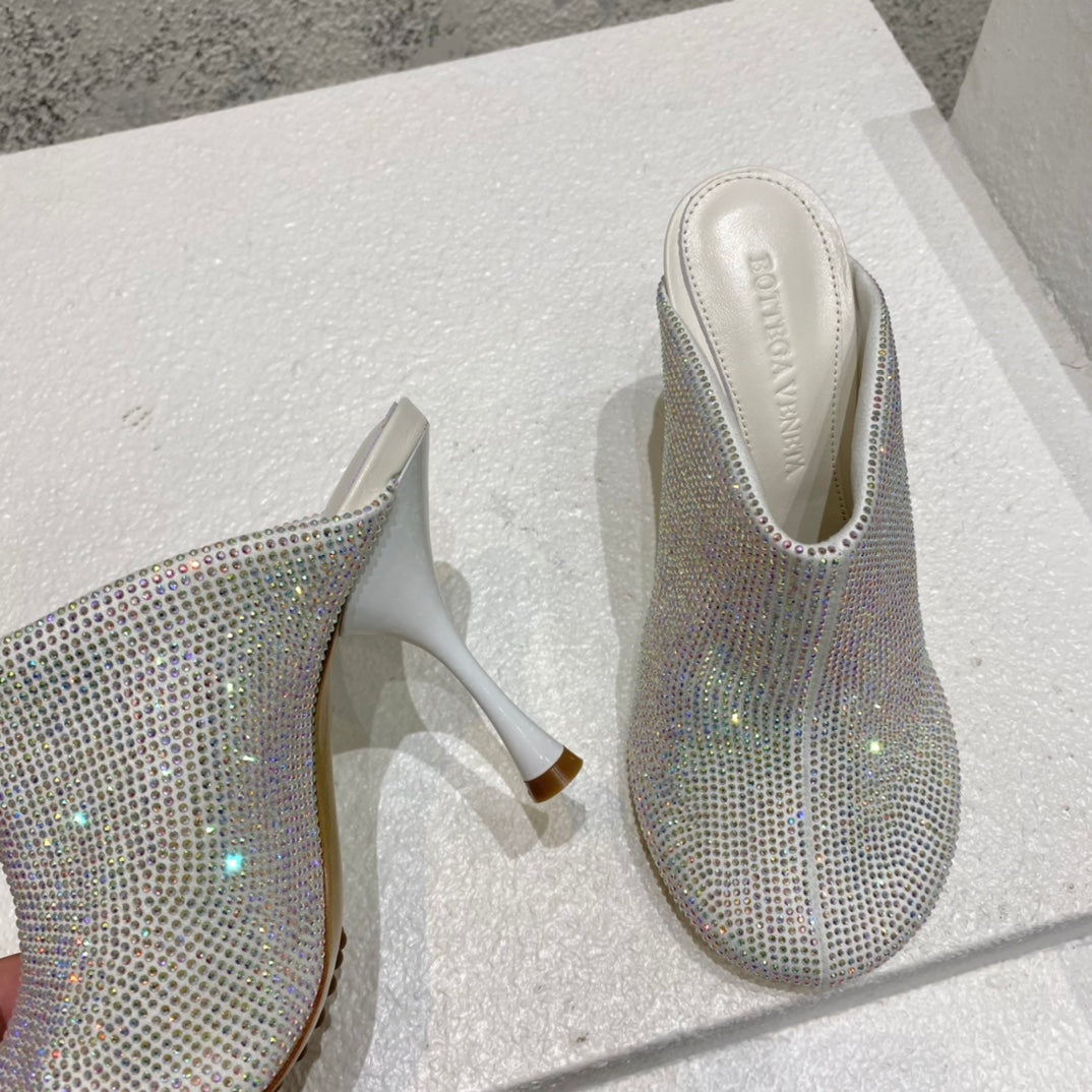 B編織-22S官網秋冬新品 高跟鑽拖 (35-39，40-42可訂製）