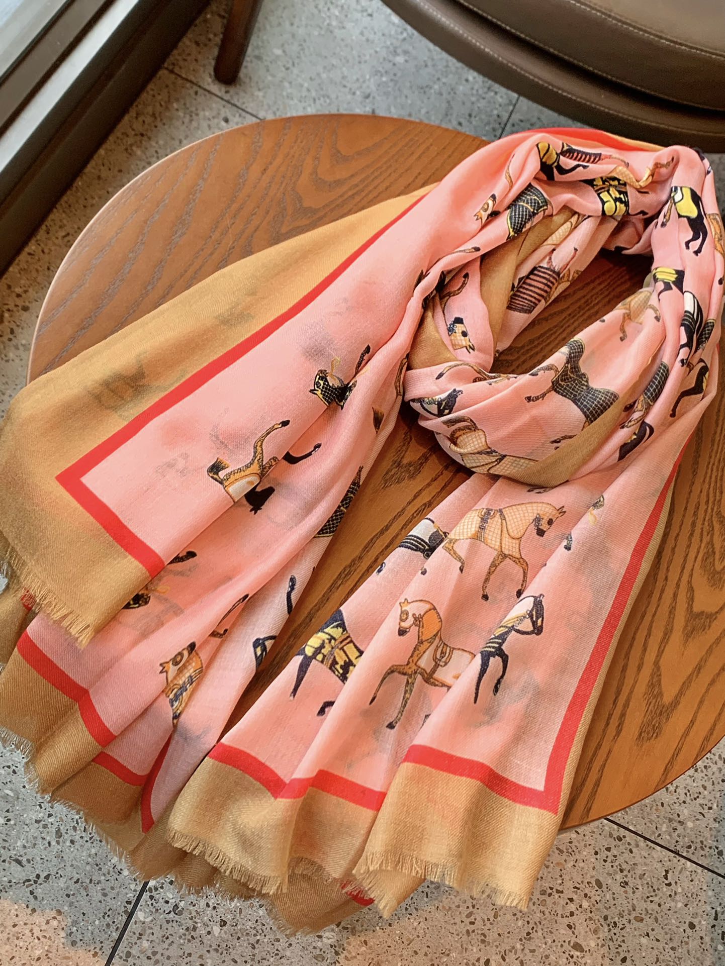 小愛款-頂級工藝羊絨長圍巾 100*200cm 粉色