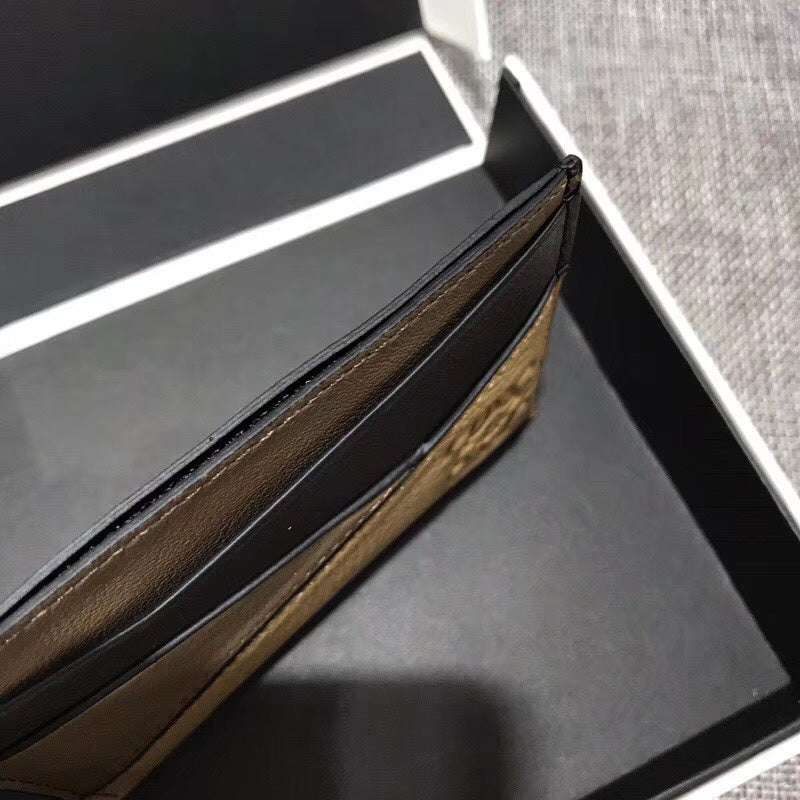 Loewe Plain Card Holder 多色拼接皮革卡包