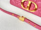 Dior Caro 小號20cm-玫紅小牛皮
