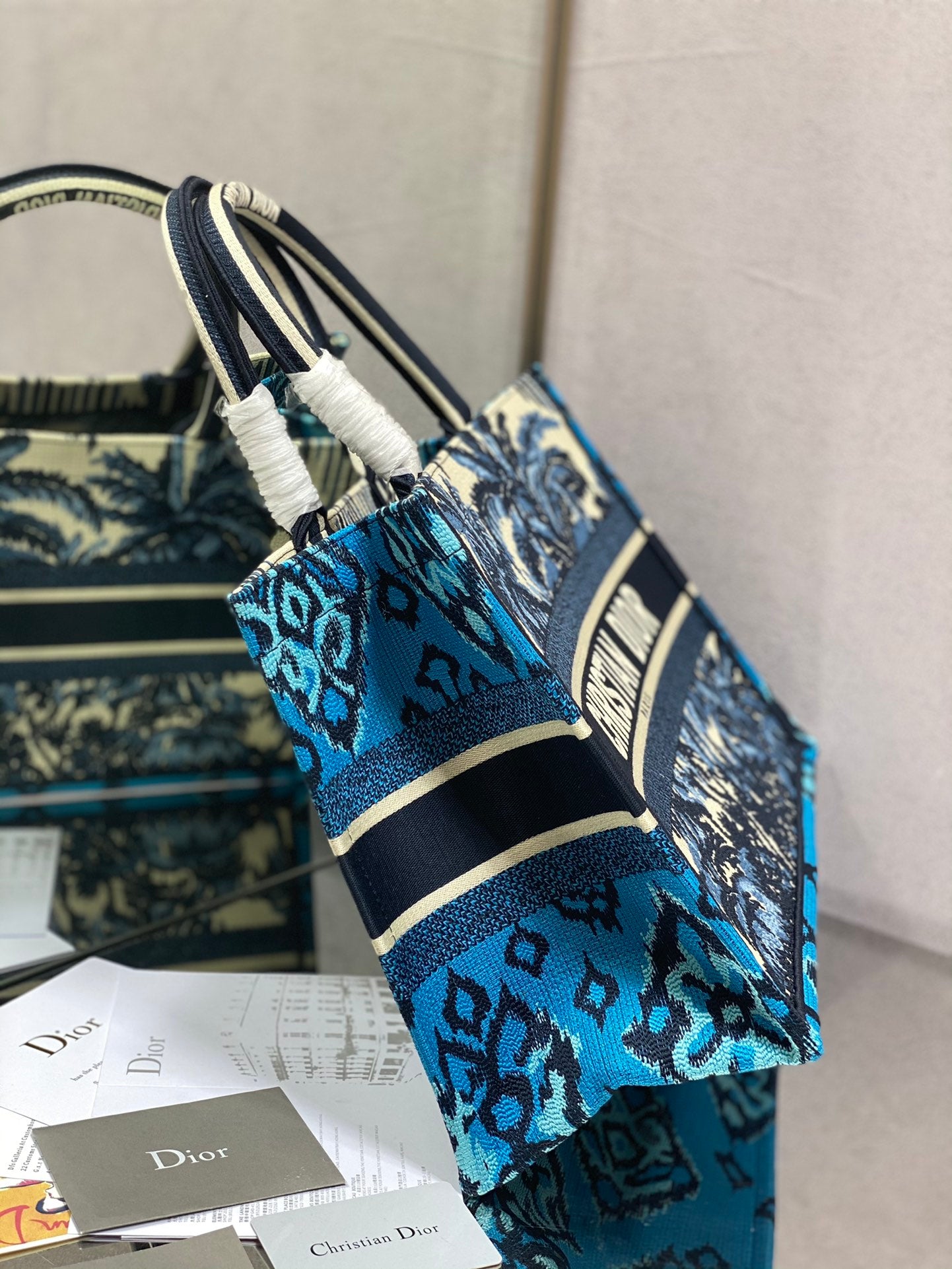 Dior Book Tote-小號36.5cm-夏日椰林