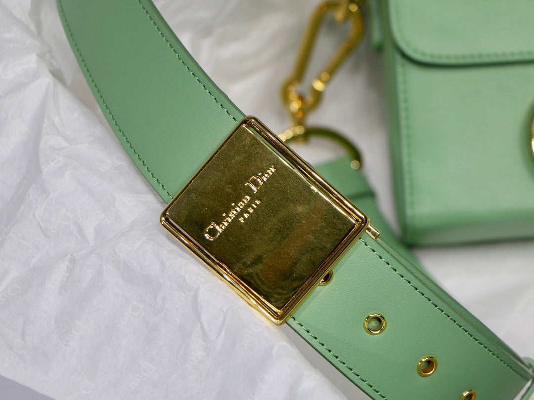 Dior 蒙田 Mini Box 珐瑯扣-17.5cm-薄荷綠