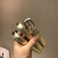 賽C家-金色銀扣皮帶-1.8cm