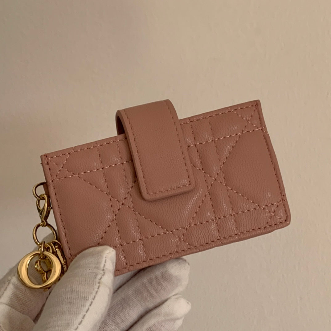 Dior 小羊皮風琴卡包