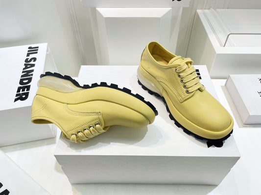 Jil sander-2022秋冬 爆休閒系列 厚底透明跟低幫休閒鞋 情侶款