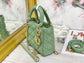 Dior-Mini Lady Dior手袋-三格黛妃-17cm-牛油果綠金扣