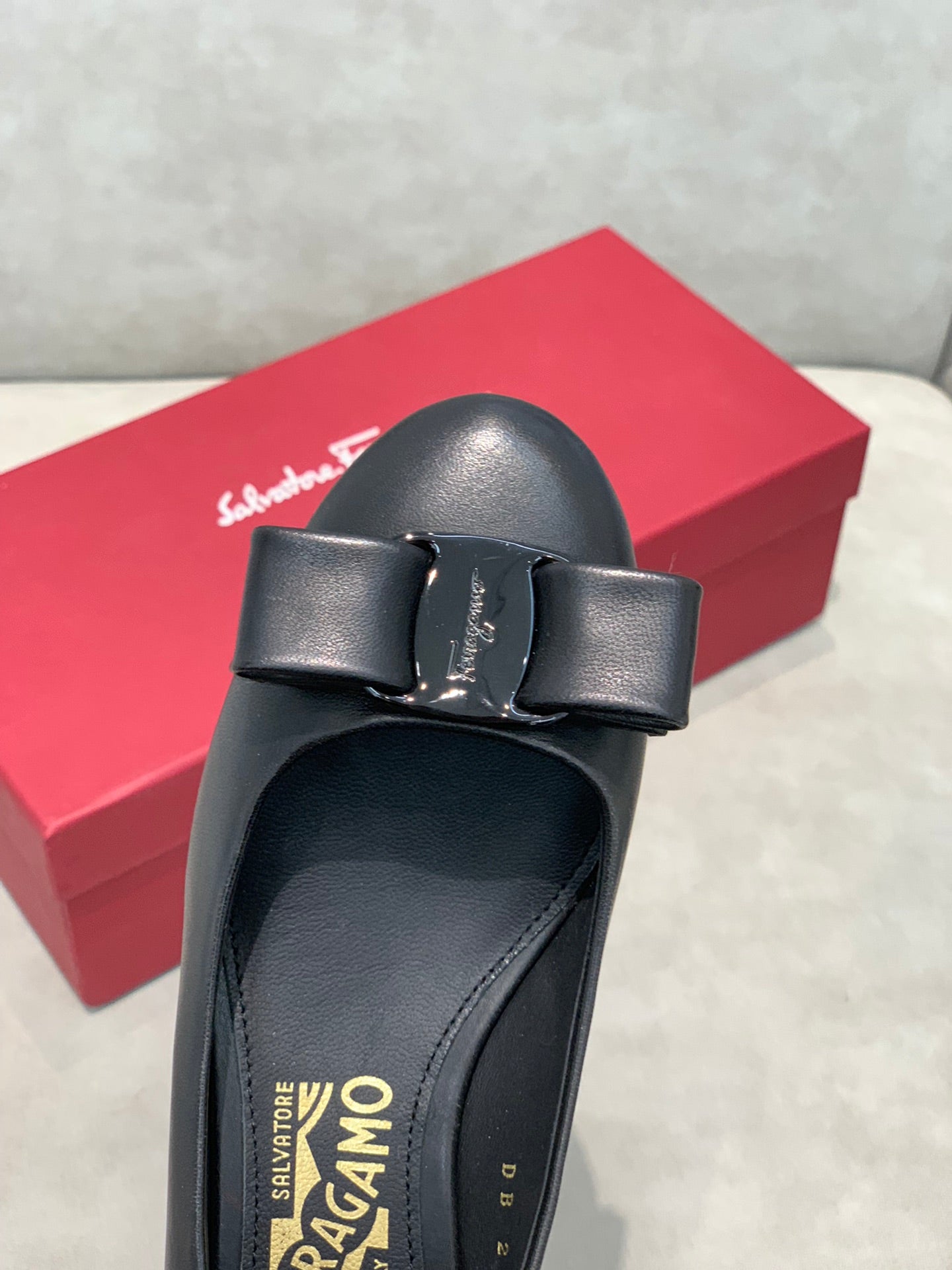 Salvatore Ferragamo鞋-菲拉格慕 VARA蝴蝶結 粗低跟鞋