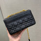 Dior Caro 小號20cm-黑色小牛皮