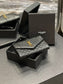 YSL 新品短夾 黑色金扣