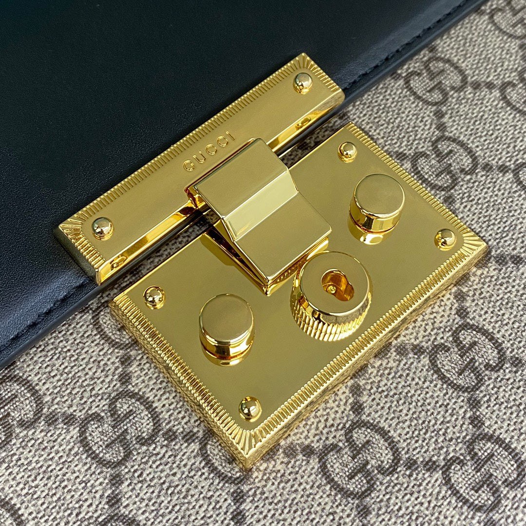 古G家-Padlock 大號手提包-黑色 28*11*19cm