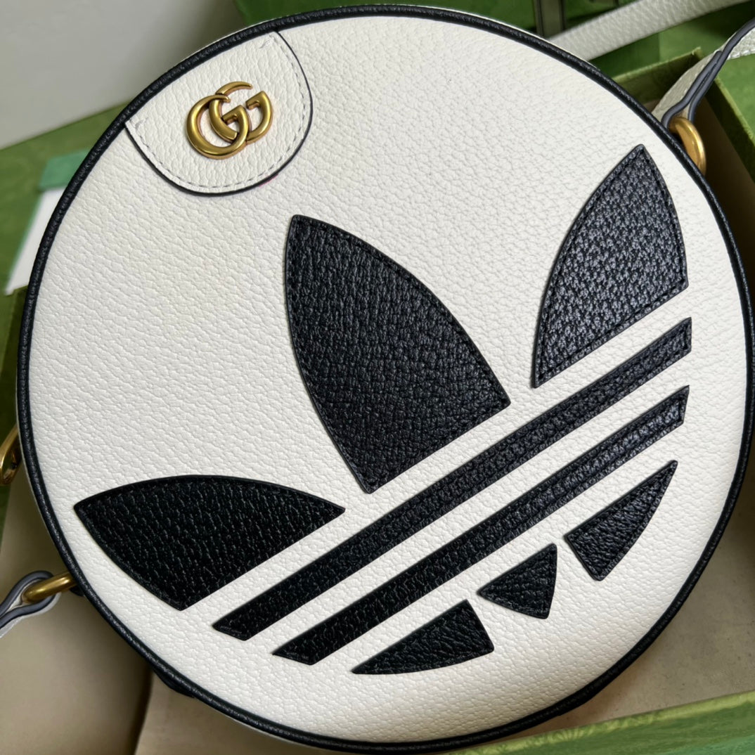 古G家- adidasxGucci聯名系列 肩背包 22x22x7cm 紅色拼
