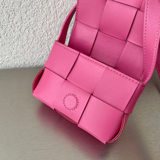 B編織-羊皮方格Mini cassette Bag 迷你編織包 12x8x4cm