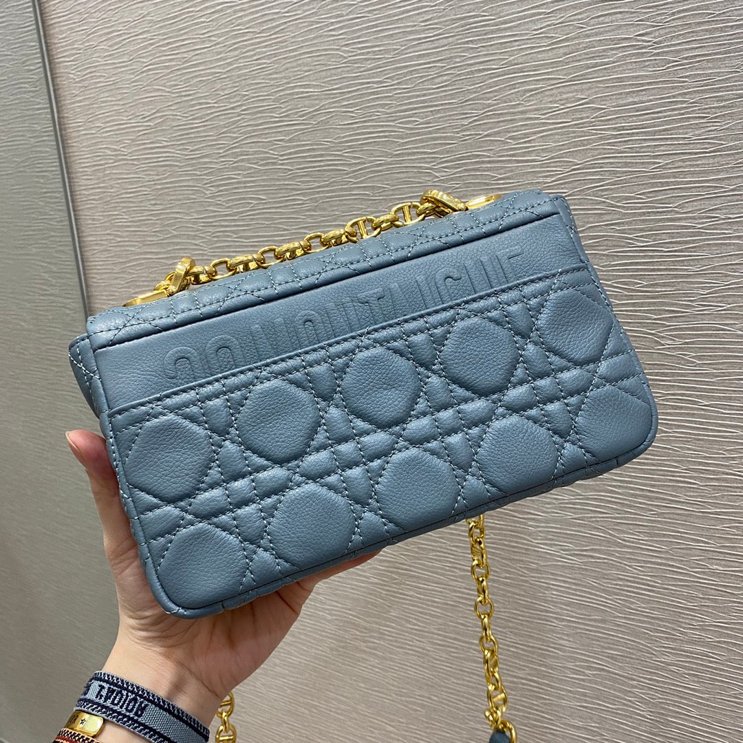Dior Caro 小號20cm-馬卡龍藍