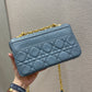 Dior Caro 小號20cm-馬卡龍藍