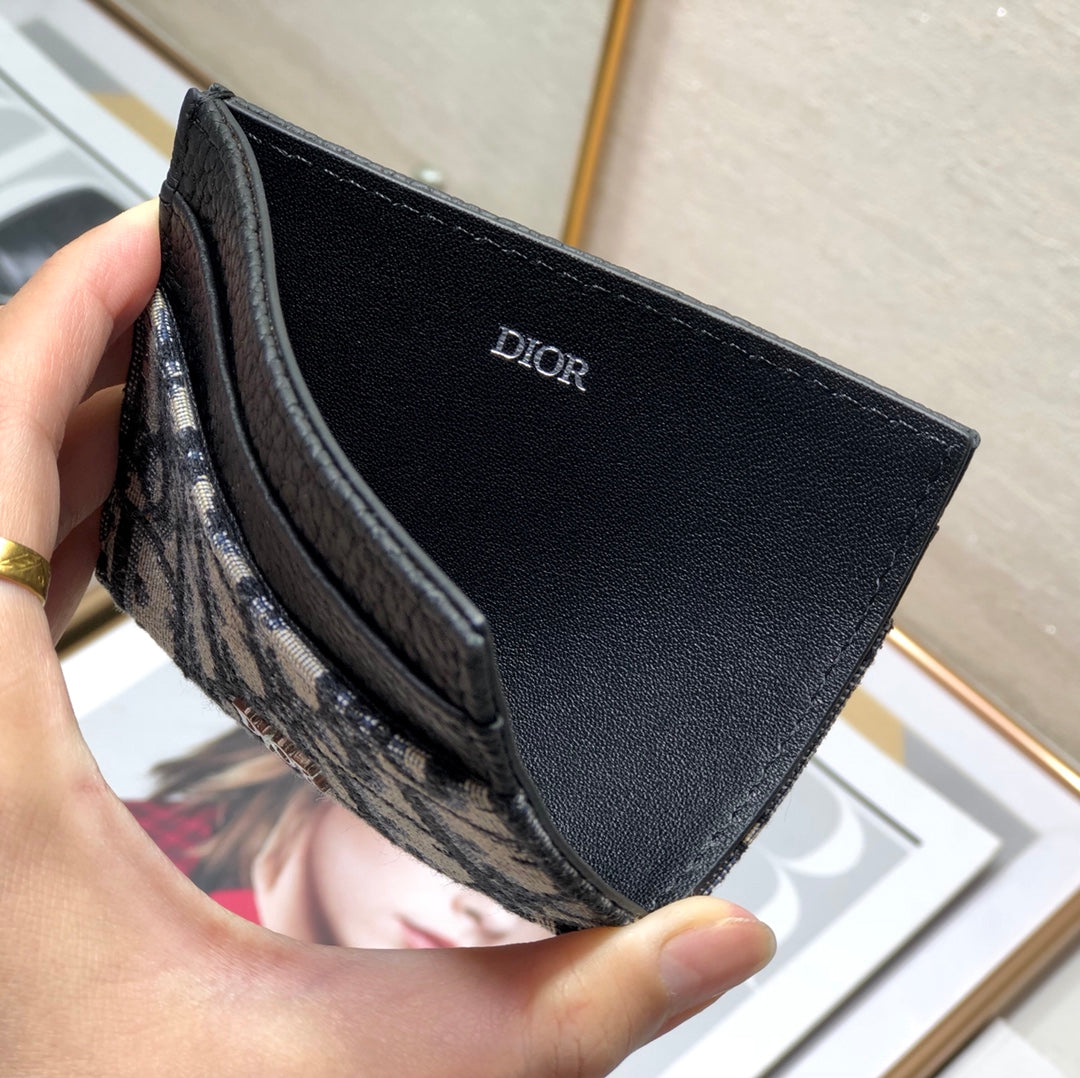 Dior 帆布老花卡包