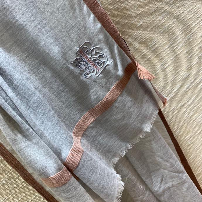 巴B家-頂級水溶羊絨圍巾 灰色