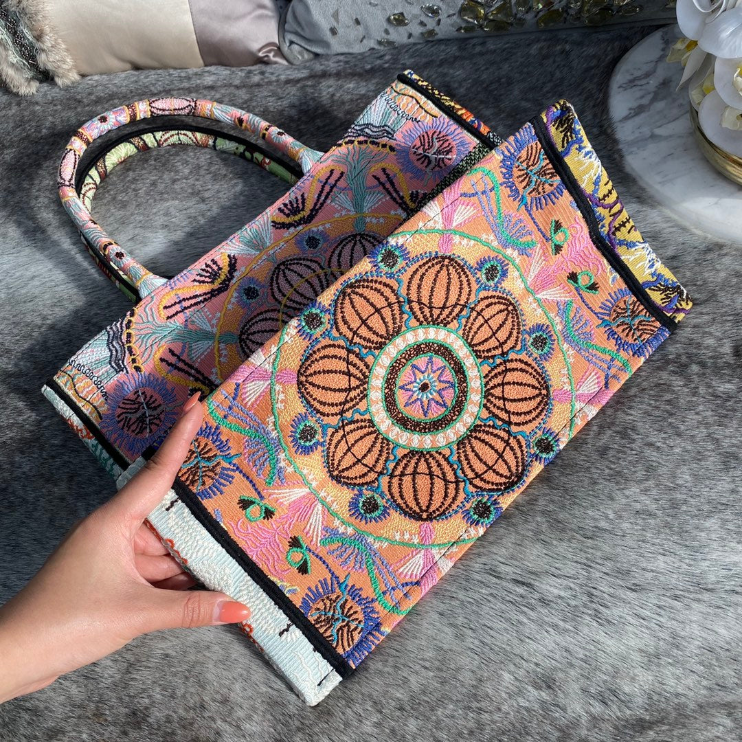 Dior Book Tote-小號36.5cm-多色花朵