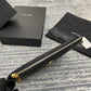YSL 經典MONOGRAM中號絎縫皮革手包-黑色小牛皮銀扣