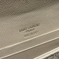 YSL 新品短夾_ 杏色金扣