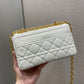 Dior Caro 小號20cm-白色小牛皮