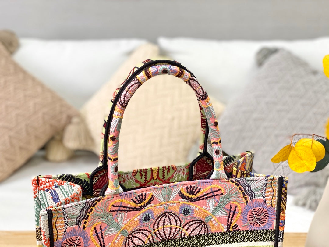 Dior Book Tote-小號36.5cm-多色花朵