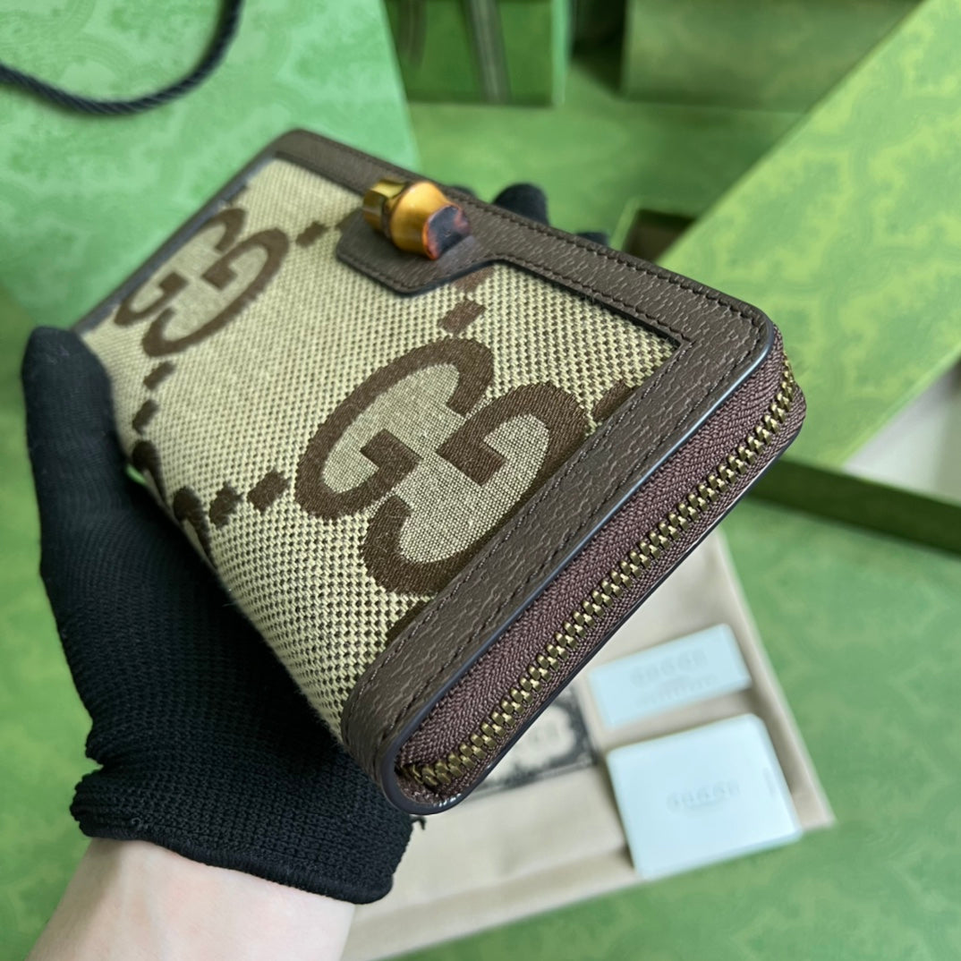 Gucci 竹節拉鍊長夾