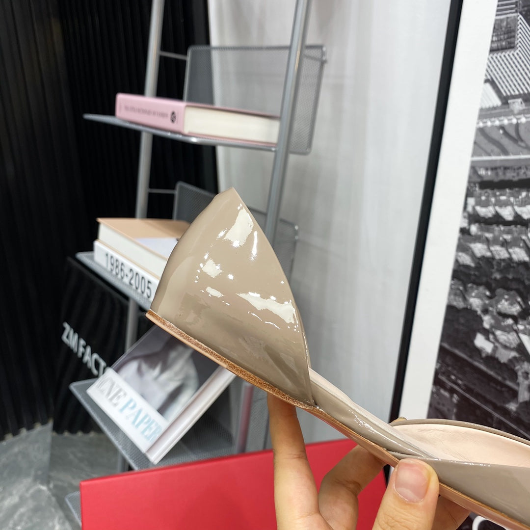 RV 平底中空方頭-卡其灰