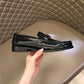 Sal-休閒皮鞋 亮面黑色