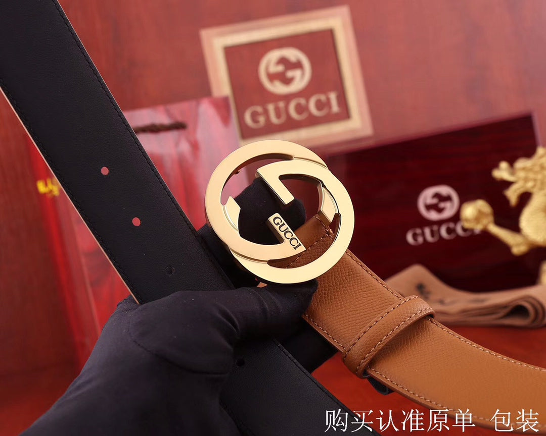 古G家-皮帶-3.8cm-男款