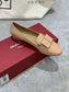 Salvatore Ferragamo鞋-菲拉格慕 圓頭大蝴蝶結 梅花跟 樂福鞋