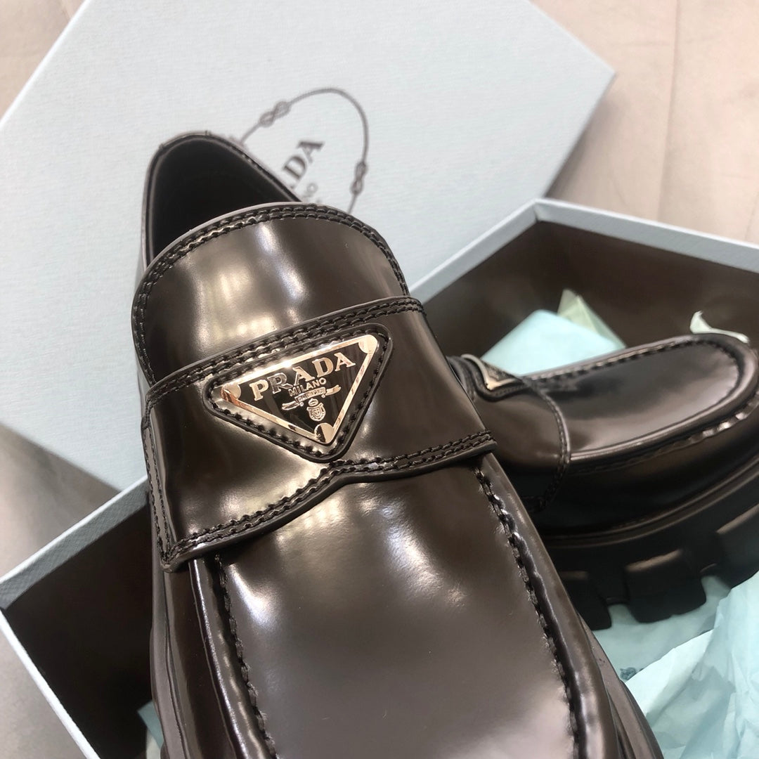 Prada鞋-Prada Monolith 方頭經典款 樂福鞋