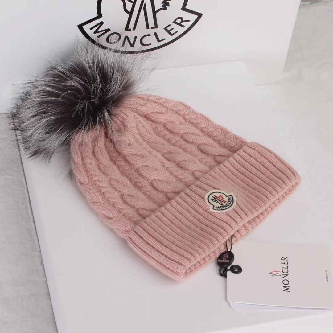 Moncler-毛球毛帽