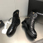 小香家-菱格紋羊皮繫帶靴（尺碼35-39，40、41訂製）