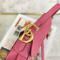 Dior Saddle 馬鞍包-手掌紋-大號桃紅色-25.5cm