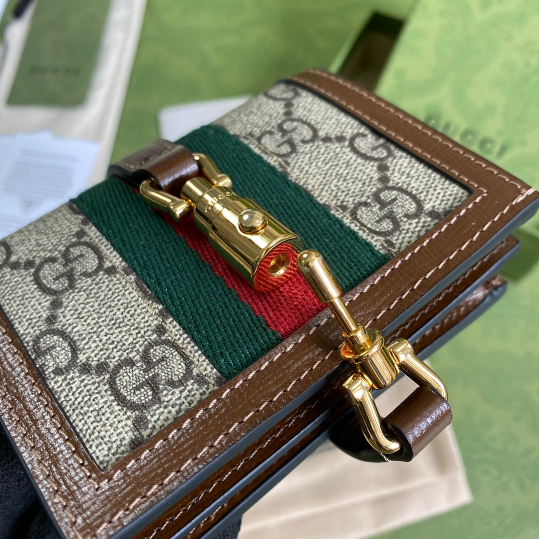 Gucci Jackie1961 系列拉鍊卡包短夾