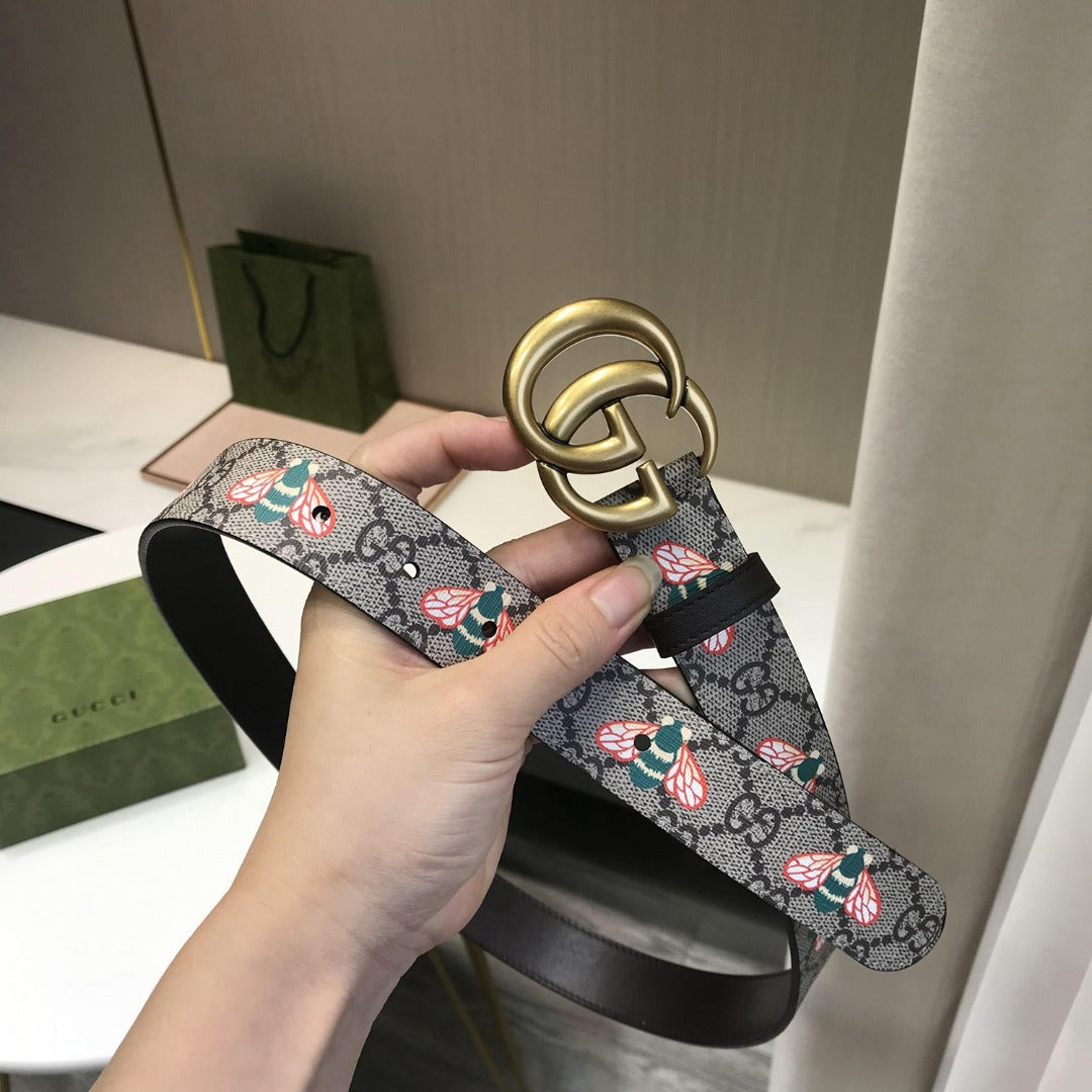 古G家-老花印花皮帶-3.0cm